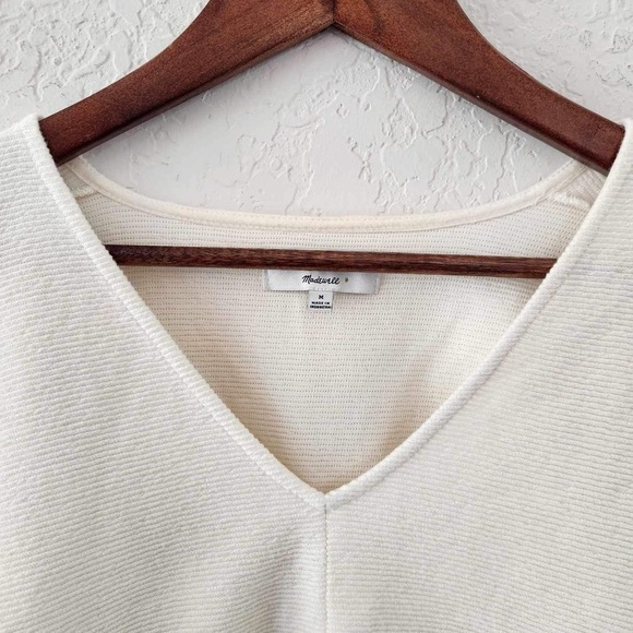Madewell Texture & Thread V-Neck Modern Tie-Front Size Med - Picture 5 of 11